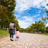 秋晴れの休日。