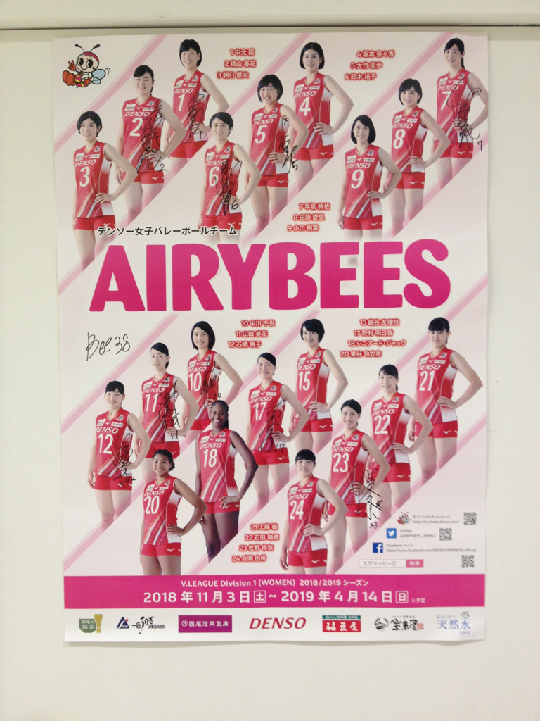 デンソーエアリービーズの2018-19シーズンのポスター
