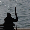 A man at lake  : 薄暮