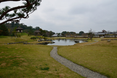 楽山園の庭園全景
