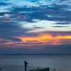 海ほたるの夕焼け(川崎側)