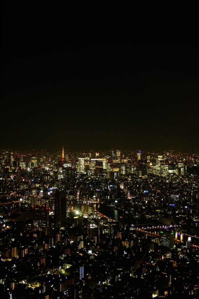 スカイツリー展望デッキからの夜景