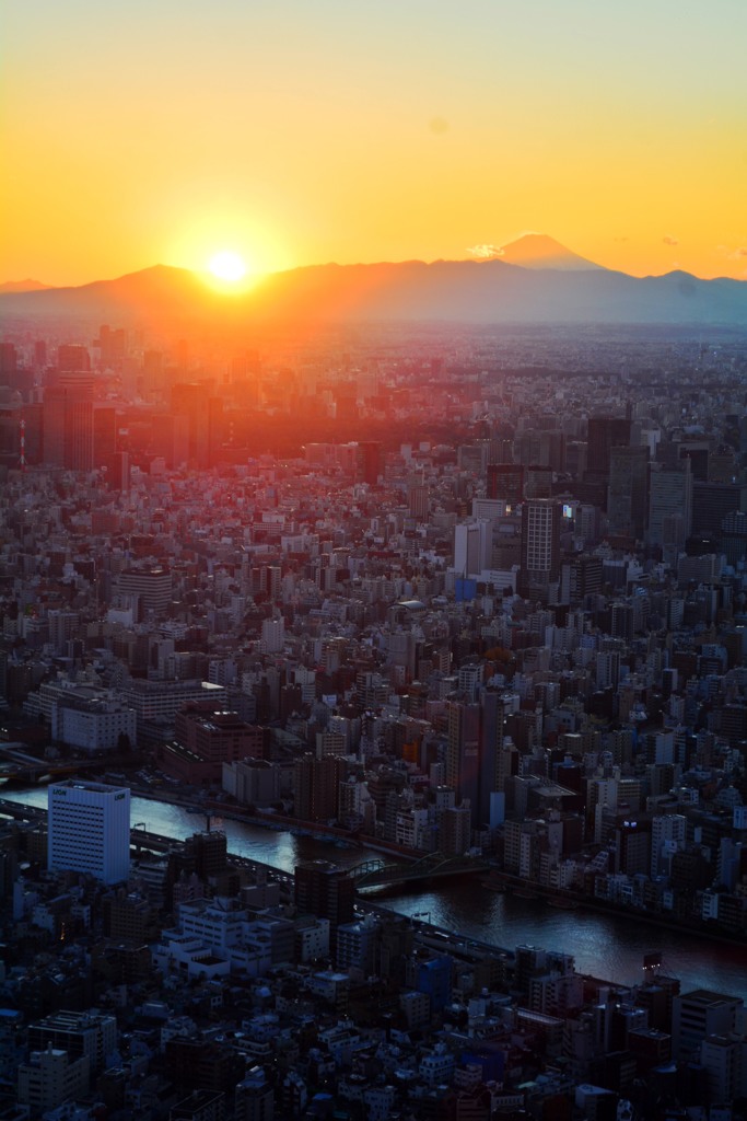 静かな夕焼け