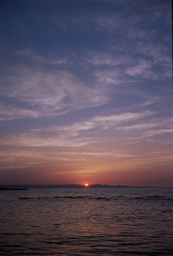 佐渡に沈む夕日