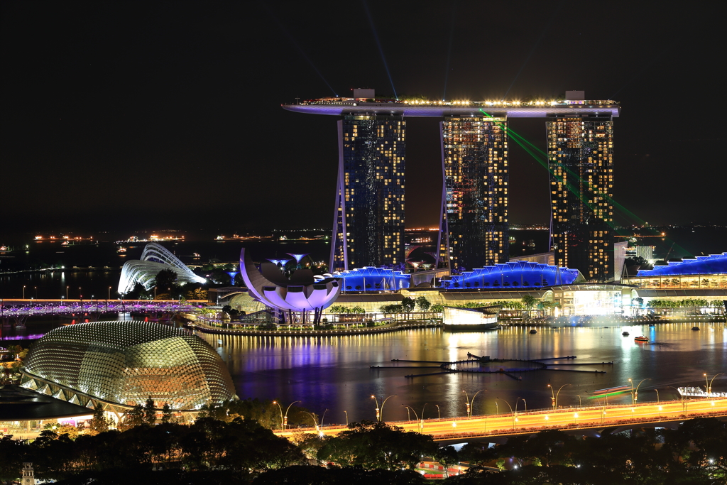 Marina Bay Sands Night Beam #1