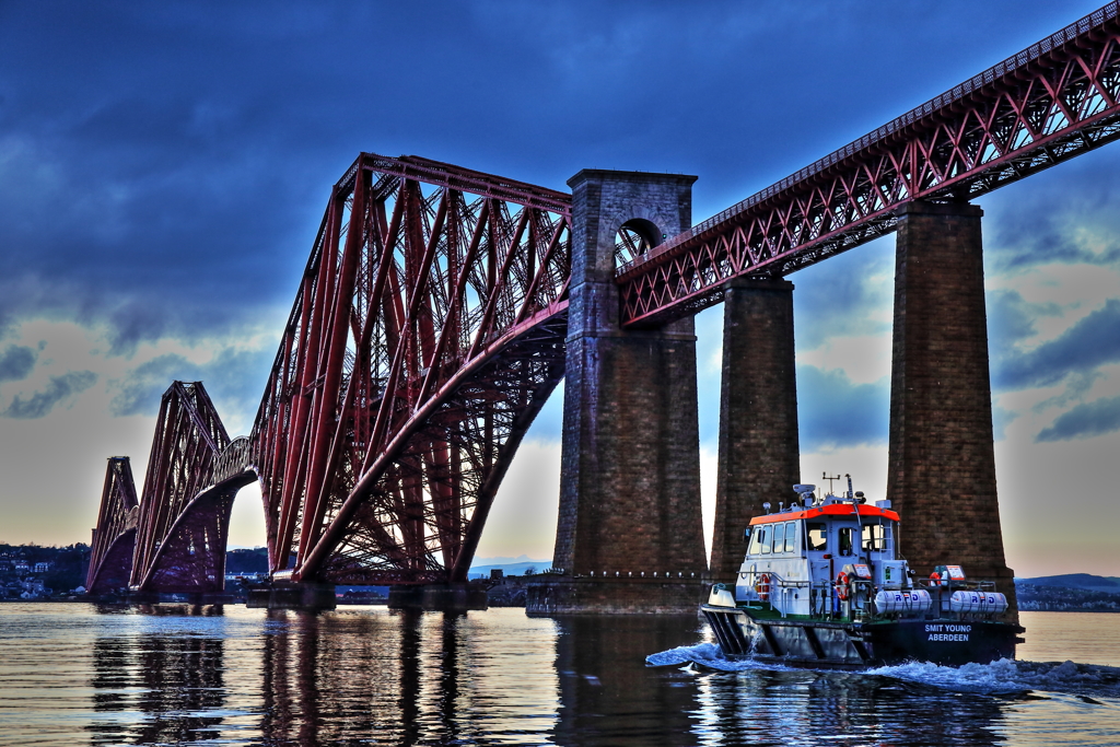 The Forth Bridge with Boat
