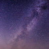 A shooting star along the Milky Way