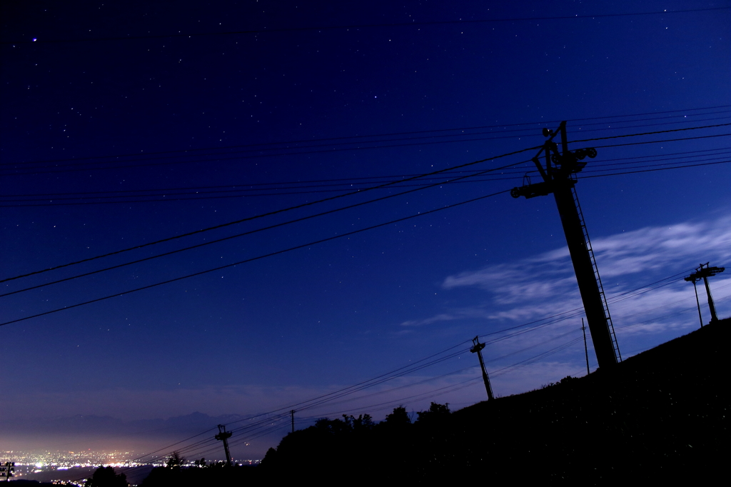 スキー場の夜