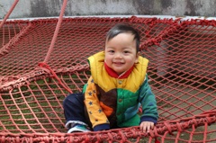 公園でにっこり