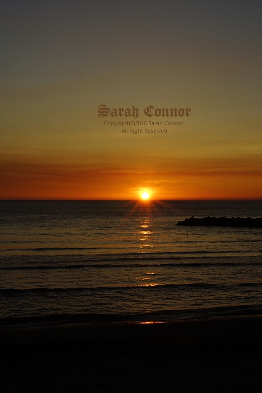 日本海の夕日-2