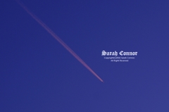 赤い飛行機雲