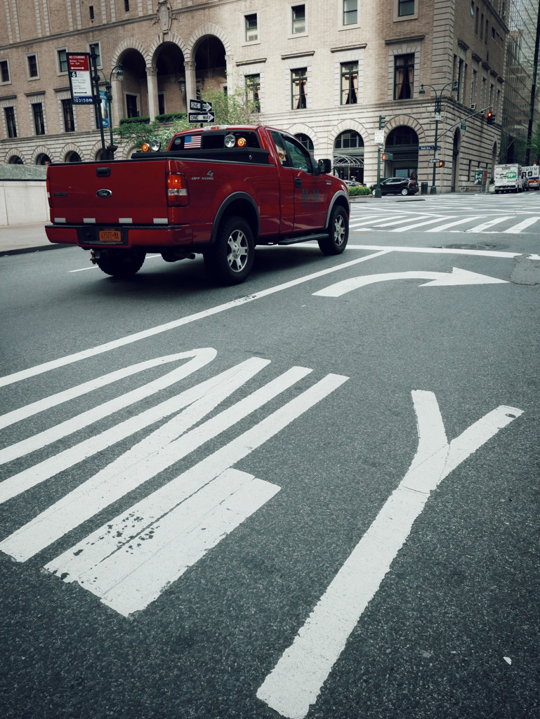 red pickup