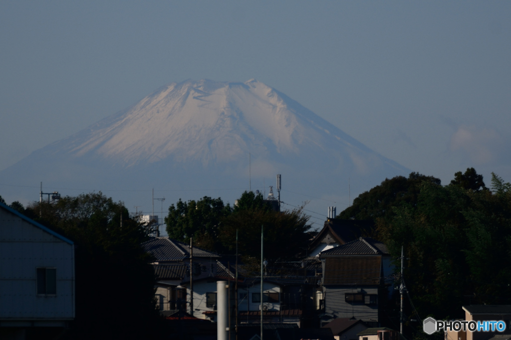 荒川から富士を望む