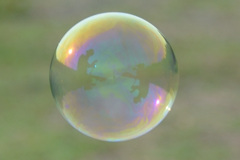 シャボン玉撮影中