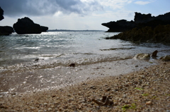 沖縄　海　砂浜