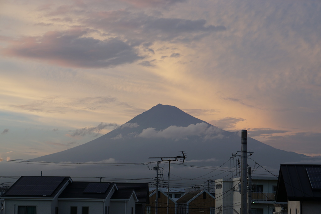 富士山×夕焼け