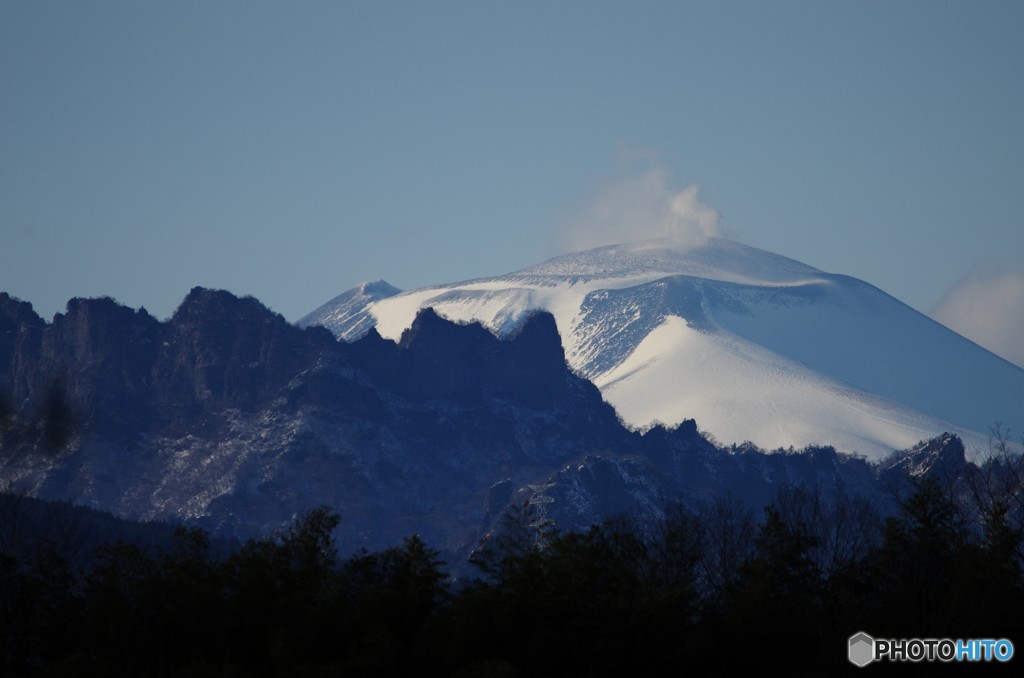 妙義山と浅間山
