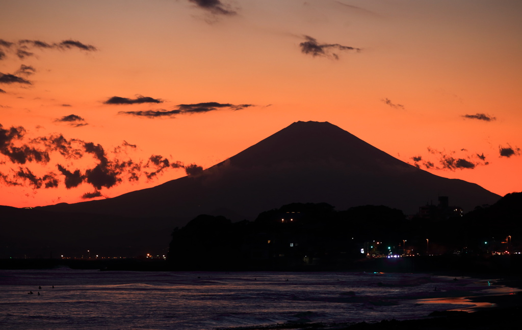 七里ヶ浜夕景