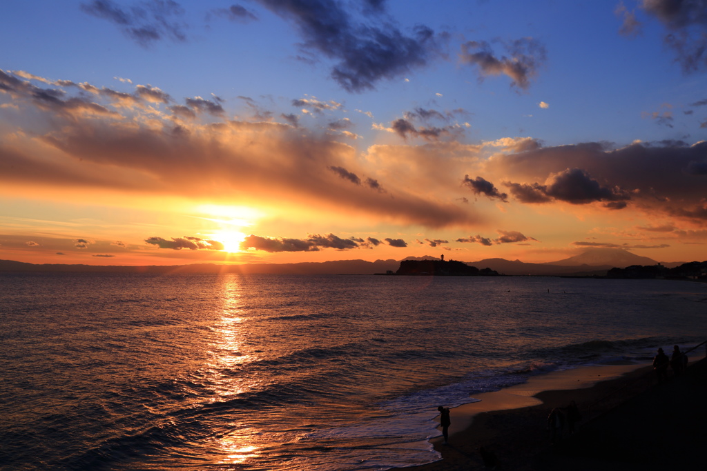 七里ヶ浜夕景