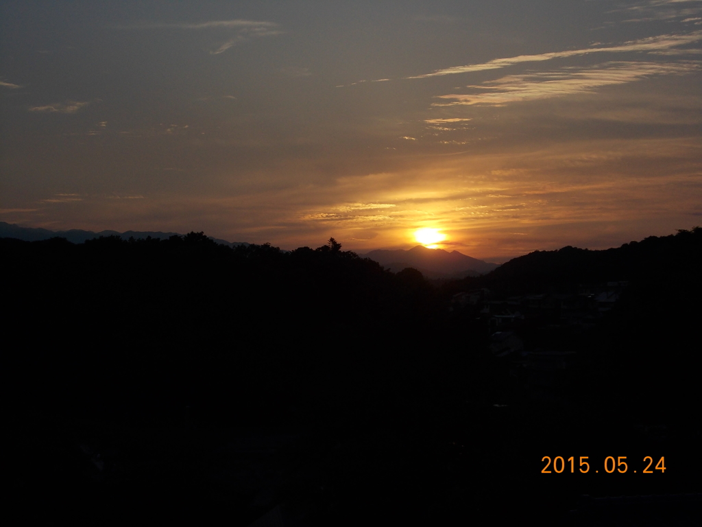 中央公民館からの夕焼け