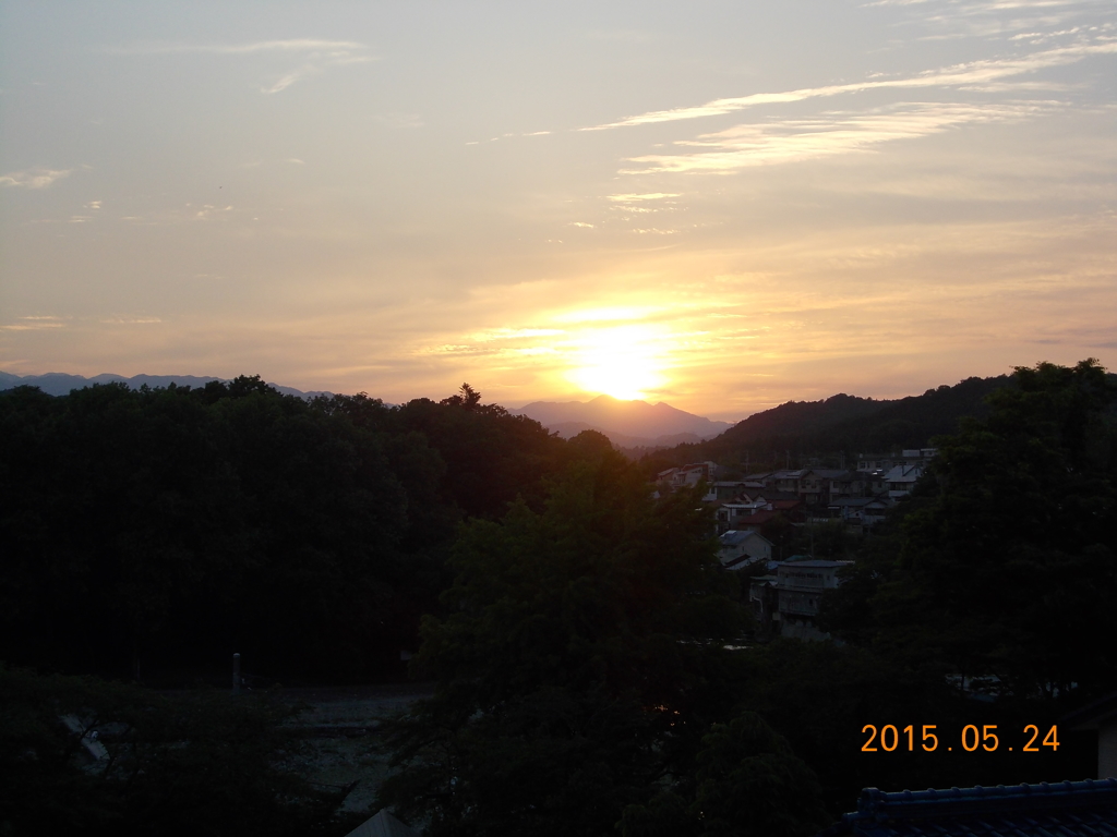 中央公民館からの夕焼け