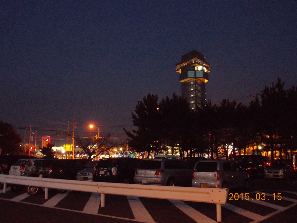 夜の大洗マリンタワー