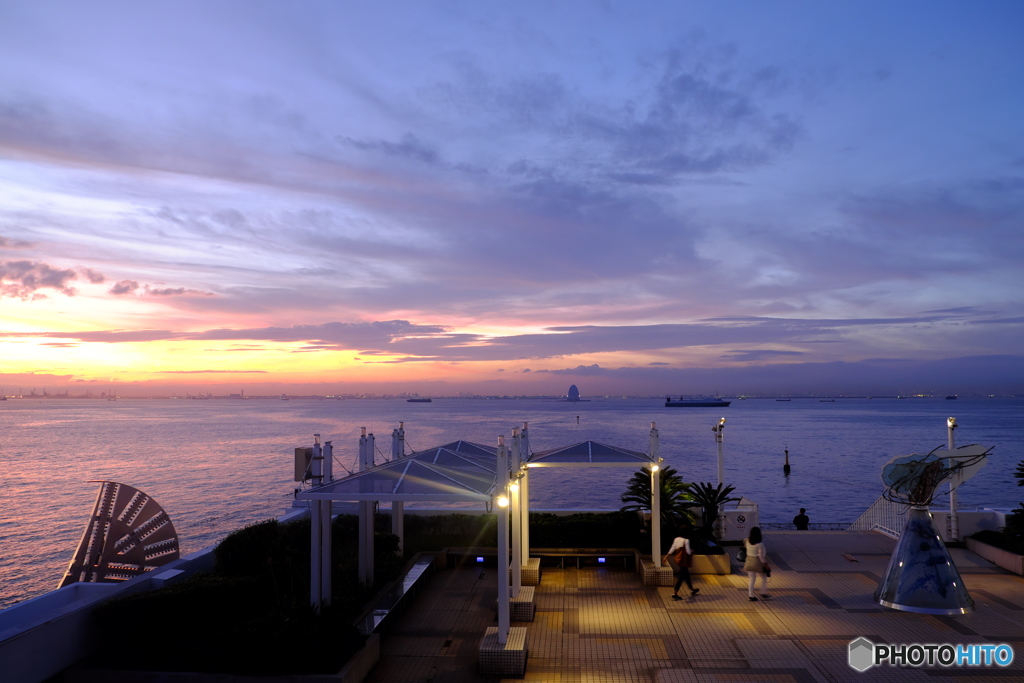海ほたるの夕日