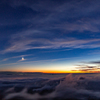 火星と夕焼けと雲海