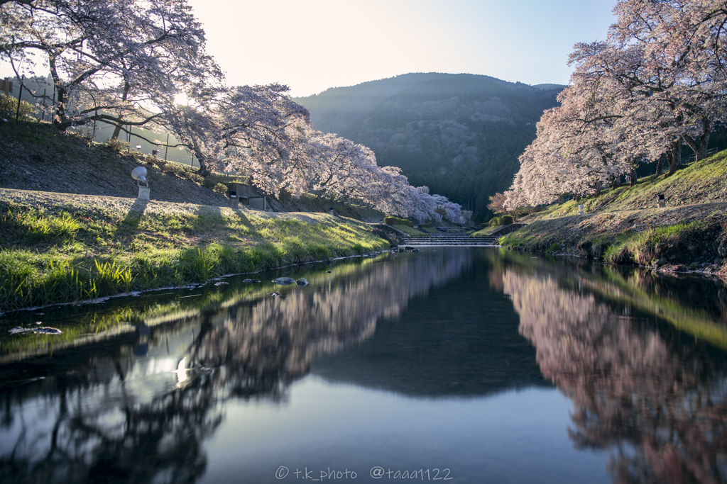 朝日に包まれて