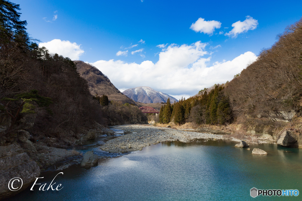 吊り橋からの景色