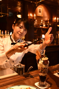 ハッピーバースデイのパフェ
