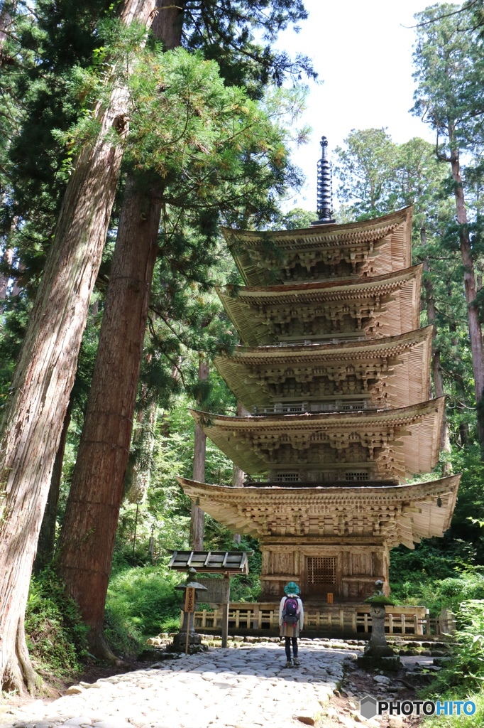 国宝羽黒山五重塔