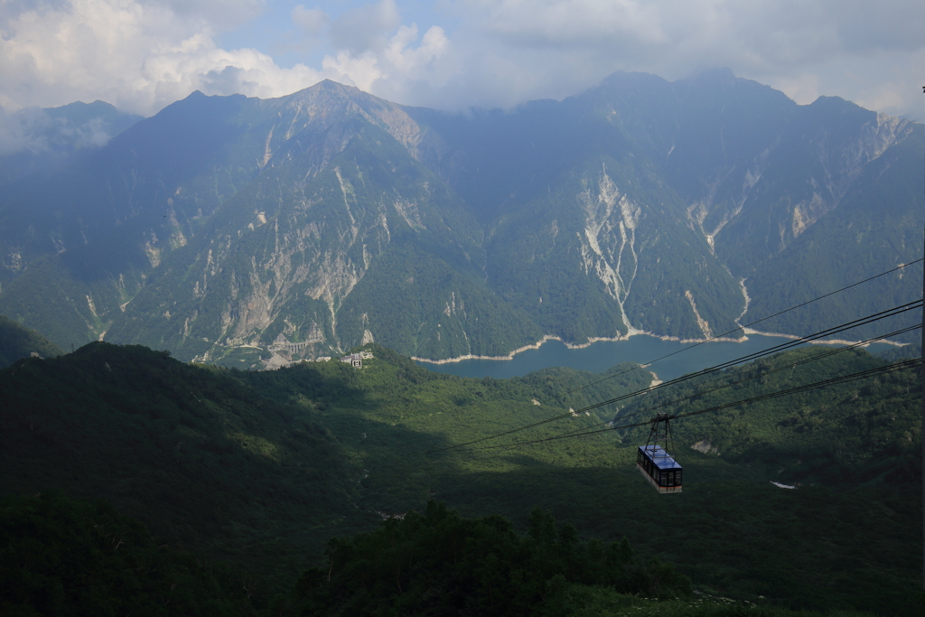 後立山連峰と黒部湖