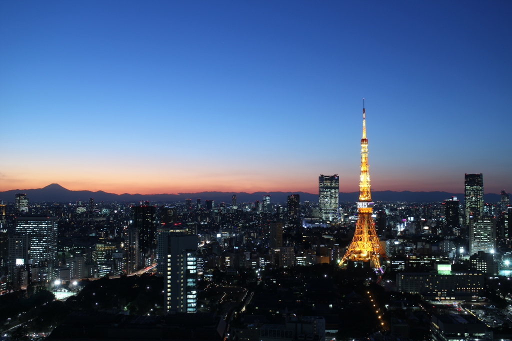 2015年夕暮れの東京タワー