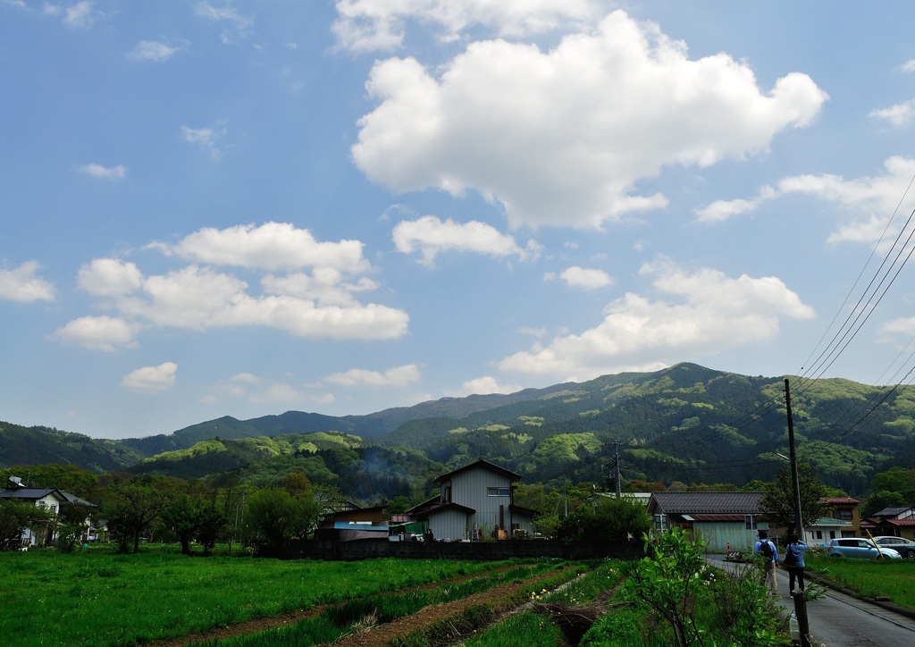 常泉神社の前の景色