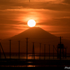 江川海岸からの夕日
