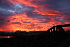 横浜、日の出待ち