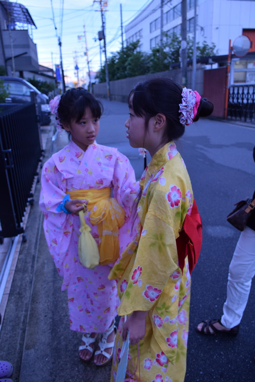 河内の夏祭り　仲良し二人♥