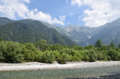 穂高連峰＆梓川