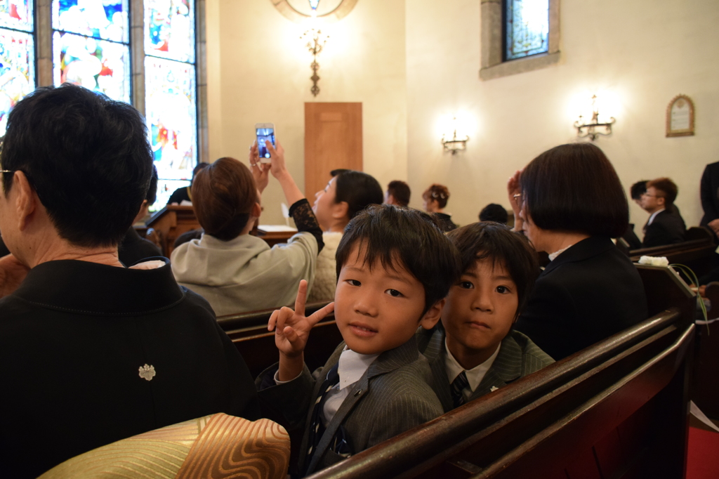 いとこの結婚式にて