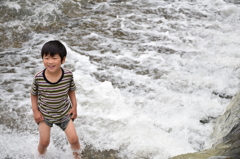 水しぶき　きゃはっ！！