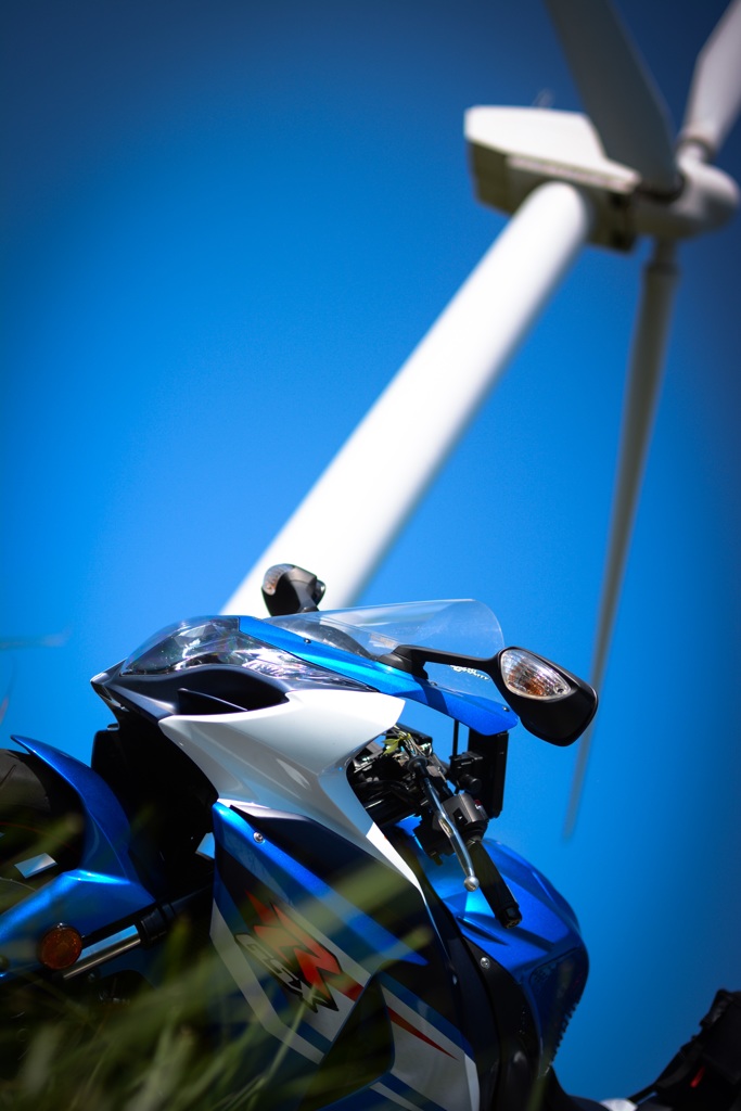 風車とバイク