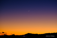 2日目の月と、水星。