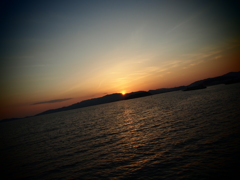夕日みたよー