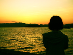 夕陽、沈んじゃったね