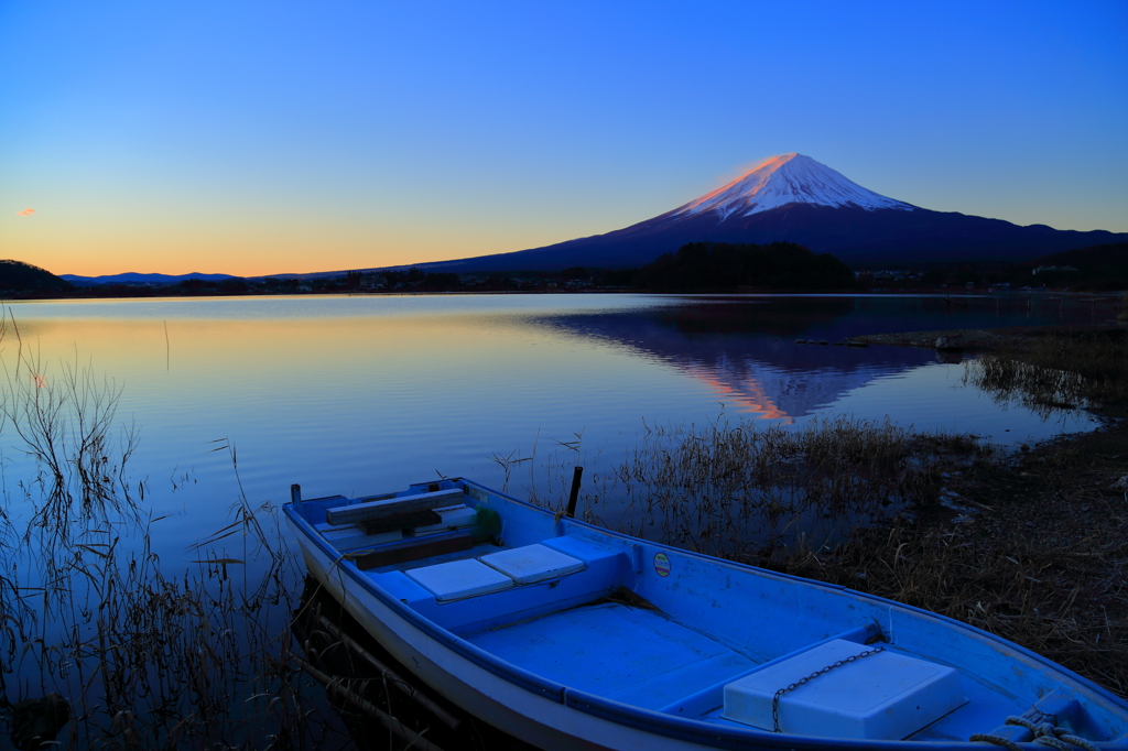 河口湖の朝