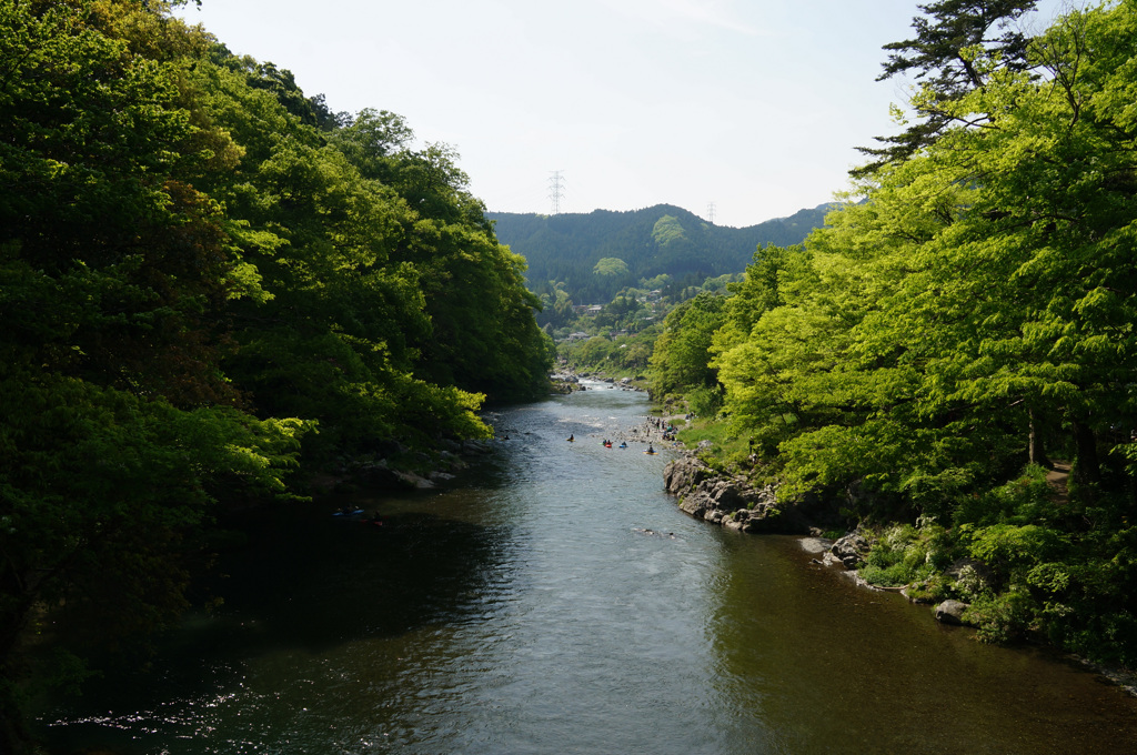 青梅の渓谷