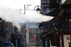 温泉街（新潟・月岡温泉）