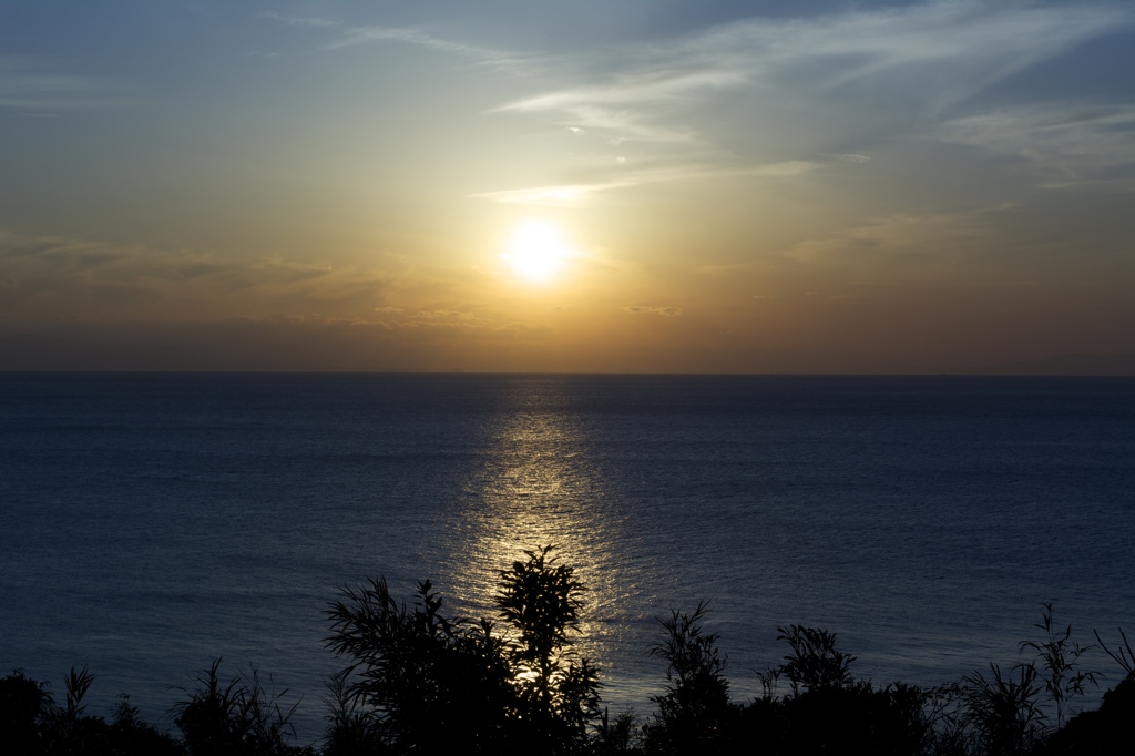 夕日〜大房岬