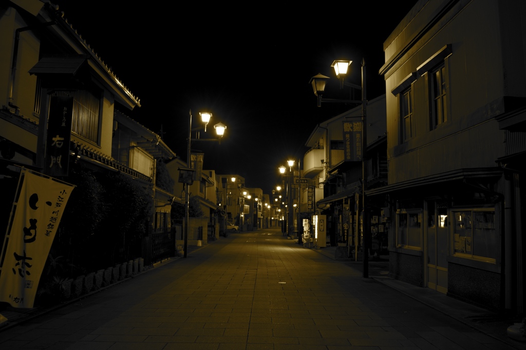 川越〜時の鐘の前の通り